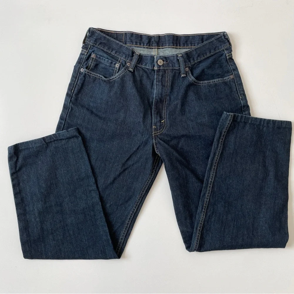 Levi's 550™ Relaxed Fit Straight Leg Baggy Dark Stonewash Jeans, Size 34 30